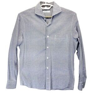 ETONNE Tessitura Monti Shirt Men's L 15.5 33 long sleeve Geometric Cotton